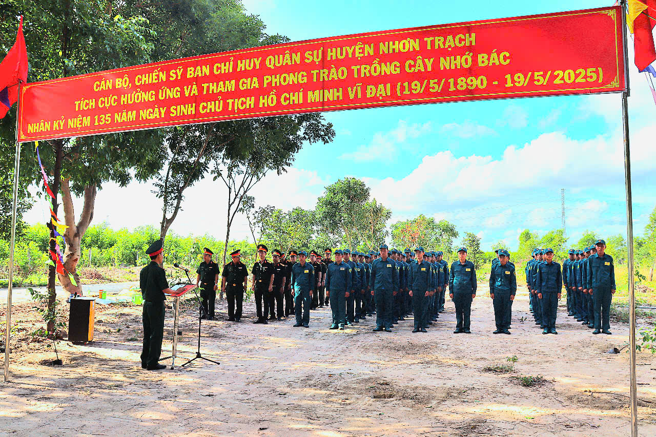 Ban Chỉ huy Quân sự huyện Nhơn Trạch phát động  “Tết trồng cây đời đời nhớ ơn Bác Hồ 